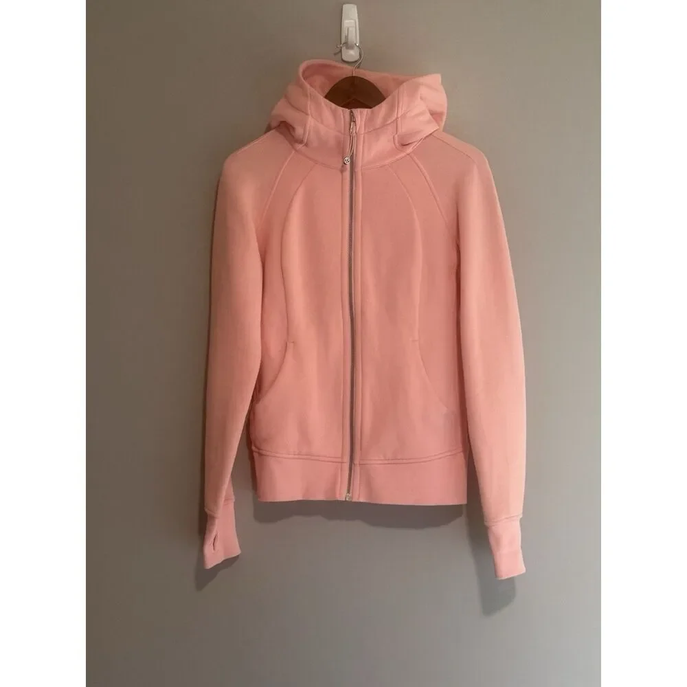 Lululemon Scuba Full Zip Hoodie Jacket Strawberry Milkshake Athletic Thumbhole 6 - Picture 7 of 16